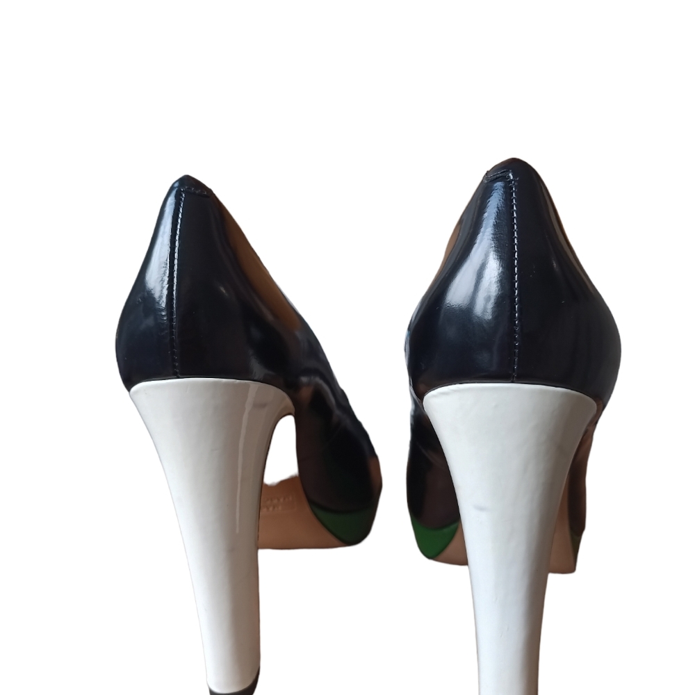 Marc By Marc Jacobs Color Block Peep Toe Pumps " … - image 4